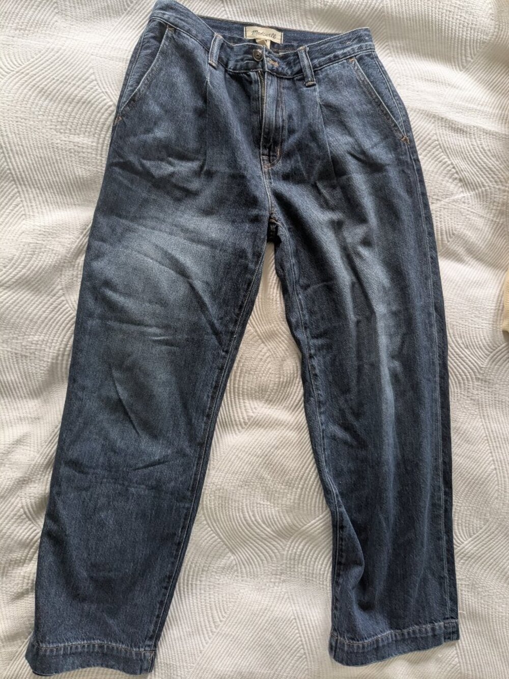 Madewell Wide‑Leg Jeans – Dark Wash – Size 24P